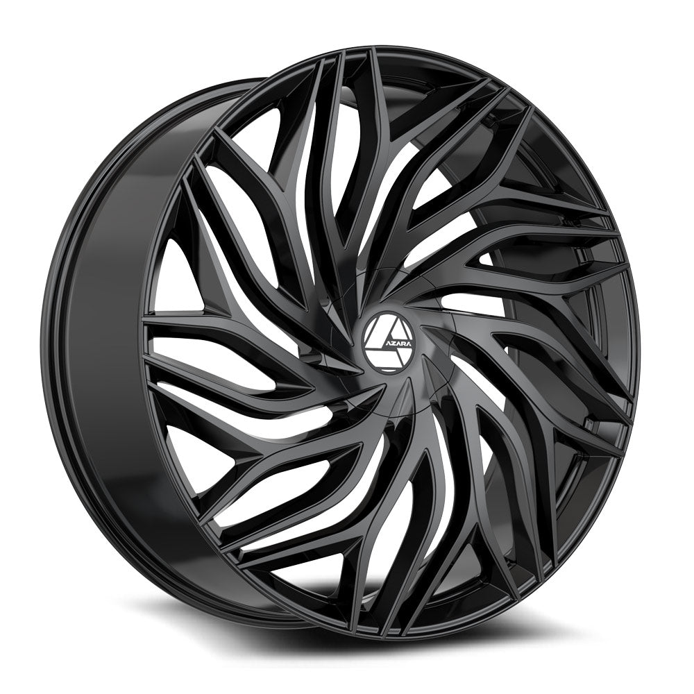 Azara AZA-537 22x9.5 5x 6x Blank +15 Cb 78.1 Gloss Black