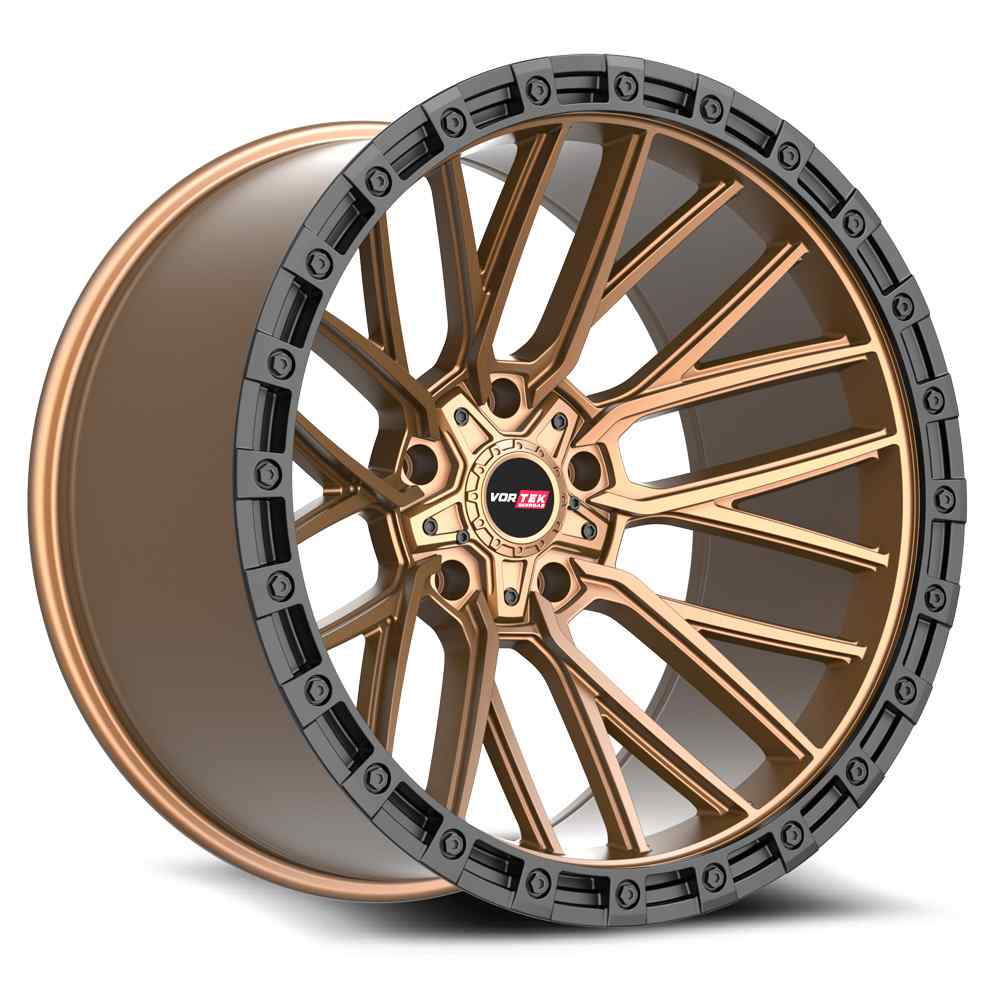 22x12 Vortek VRT-608 Matte Bronze With Black Bead Ring Wheel 5x5/5x5.5 (-44mm)