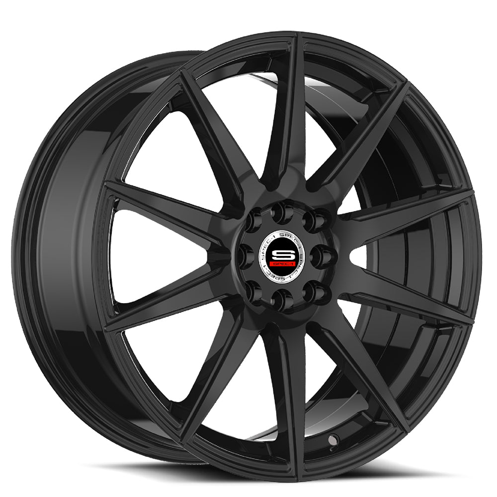 18x8 Spec-1 SP-51 Gloss Black Wheel 5x100/5x4.5 (38mm)