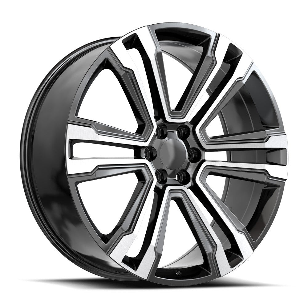 OE. Revolution G-10 22X9 6X139.7 +31 Cb 78.1 Gloss Black & Machined