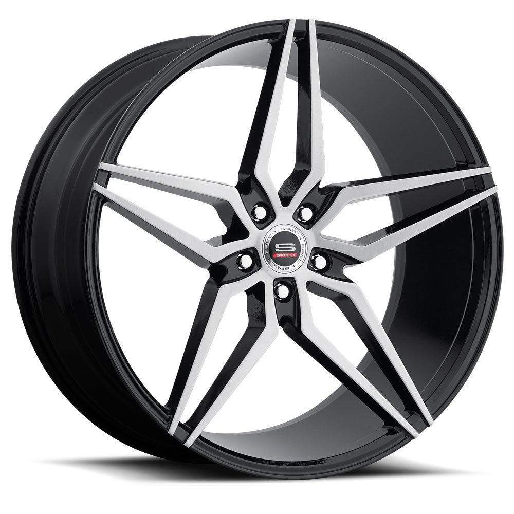 20x10.5 Spec-1 SPM-81 Gloss Black & Brushed Wheel Blank (30mm)