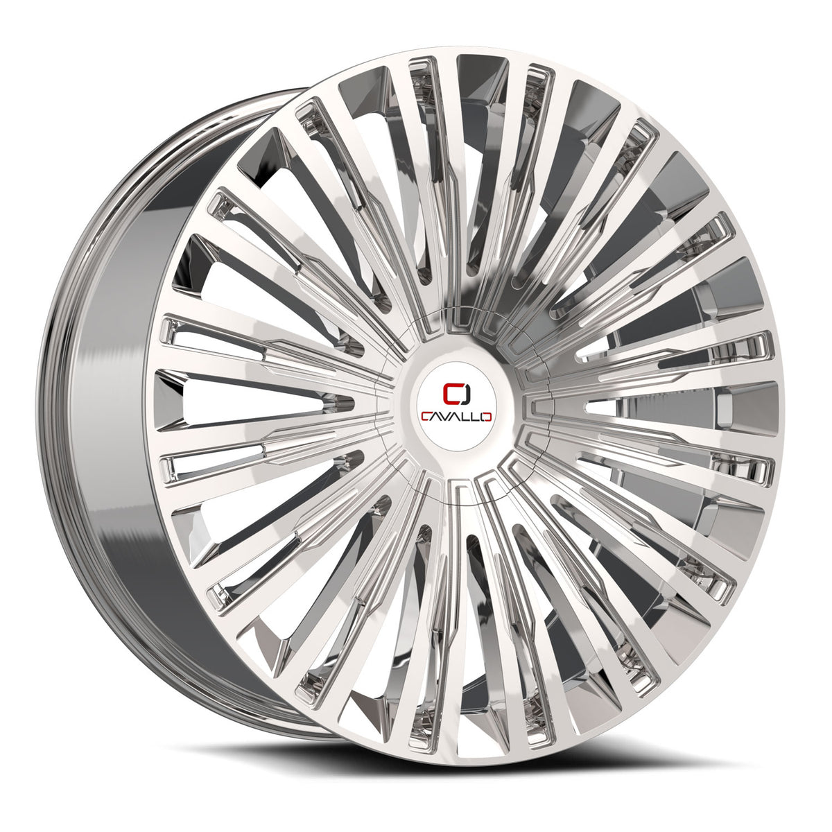 24x9 Cavallo CLV-48 Nano Chrome Wheel 5/6 Lug Blank (18mm)