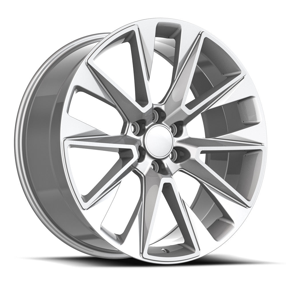 26x10 O.E. Revolution C-14 Silver Machined Wheel 6x5.5 (31mm)
