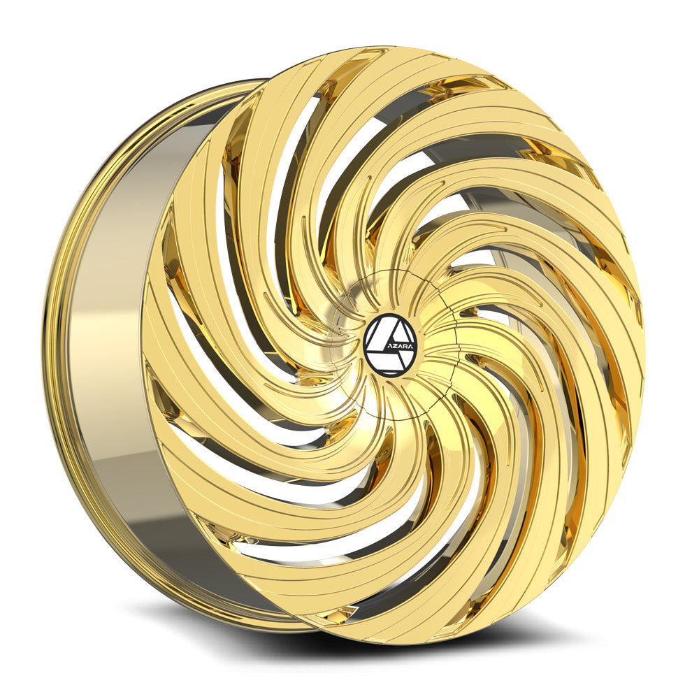 24x9 Azara AZA-535 Nano Gold Wheel 5/6 Lug Blank (15mm)