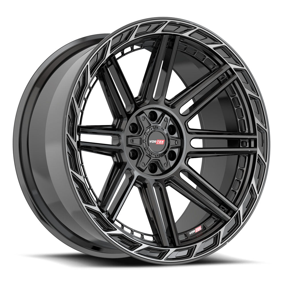 20x9 Vortek VRP-501 Black Diamond Cut Ring With Dark Tint Wheel 5x5/5x5.5 (12mm)