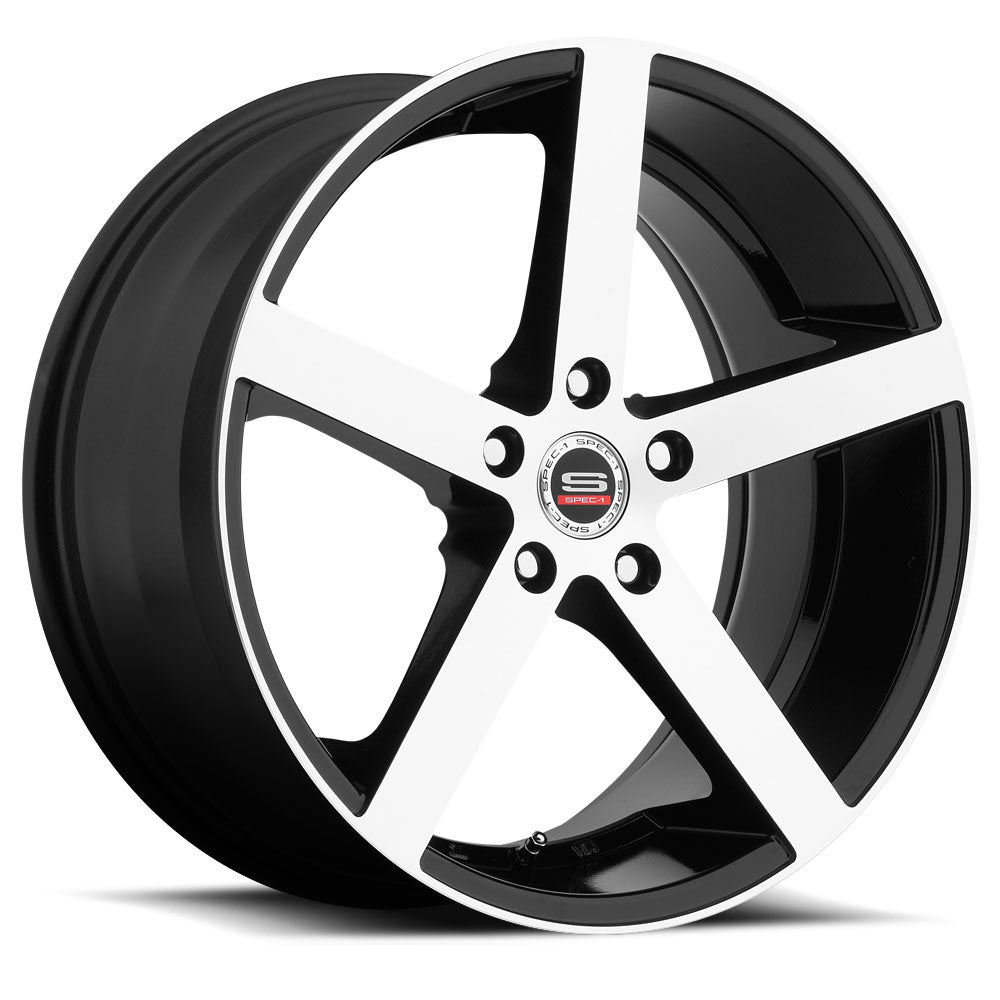 20x10 Spec-1 SP-10 Gloss Black & Machined Wheel Blank (40mm)