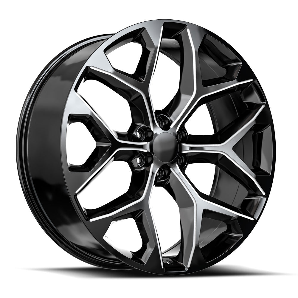 26x10 O.E. Revolution G-09 Gloss Black & Milled Wheel 6x5.5 (24mm)