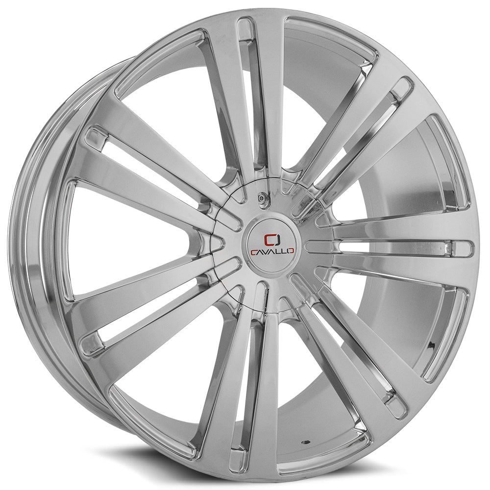 22x9.5 Cavallo CLV-16 Chrome Wheel 5x115/5x120 (15mm)