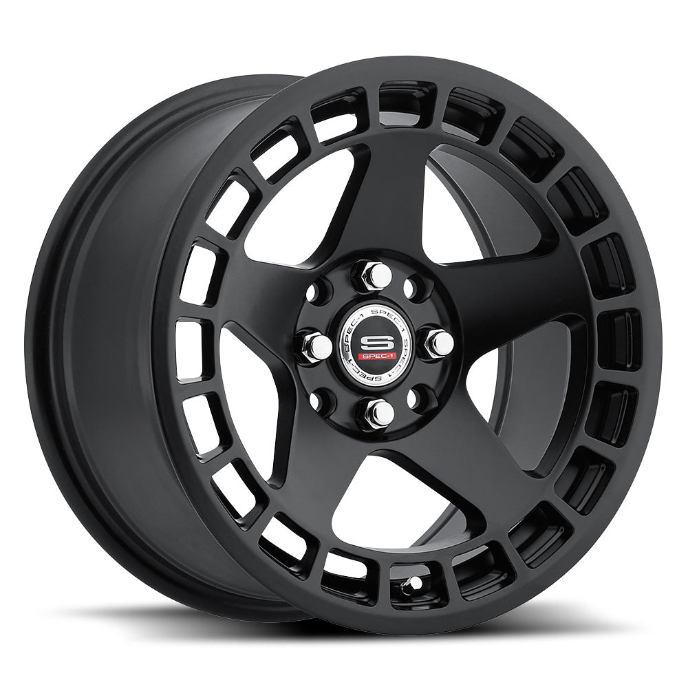 15x8 Spec-1 SPT-901 Matte Black Wheel 4x100/4x4.5 (20mm)