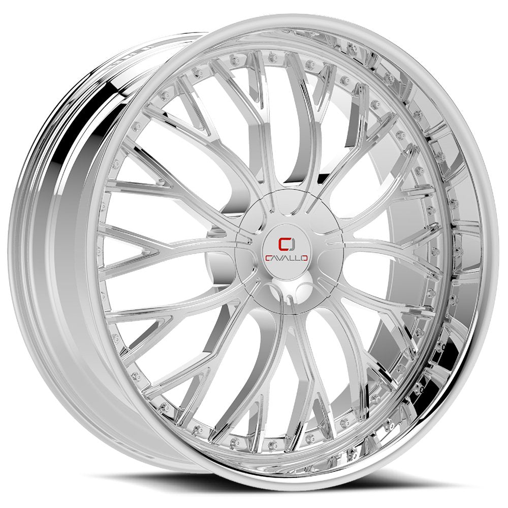 20x8.5 Cavallo CLV-33 Nano Chrome Wheel 5x4.5/5x120 (35mm)