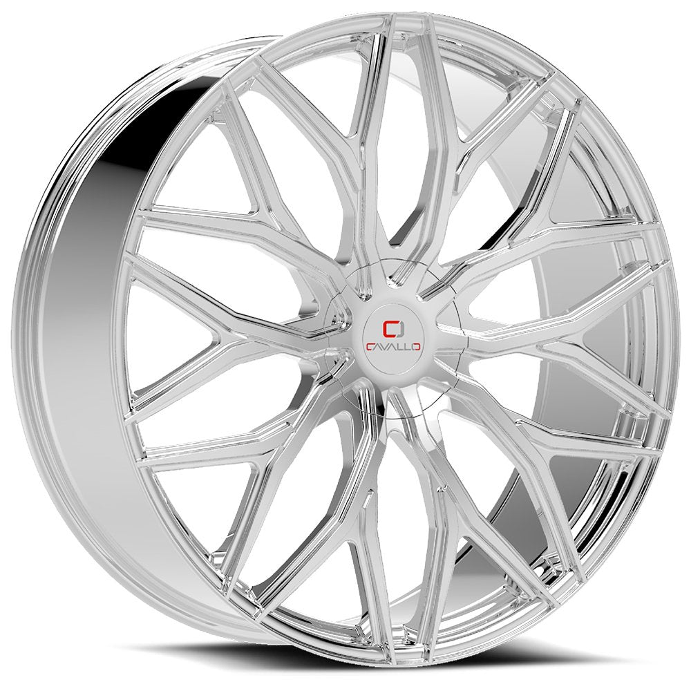 18x8 Cavallo CLV-37 Nano Chrome Wheel 5x112/5x4.5 (35mm)