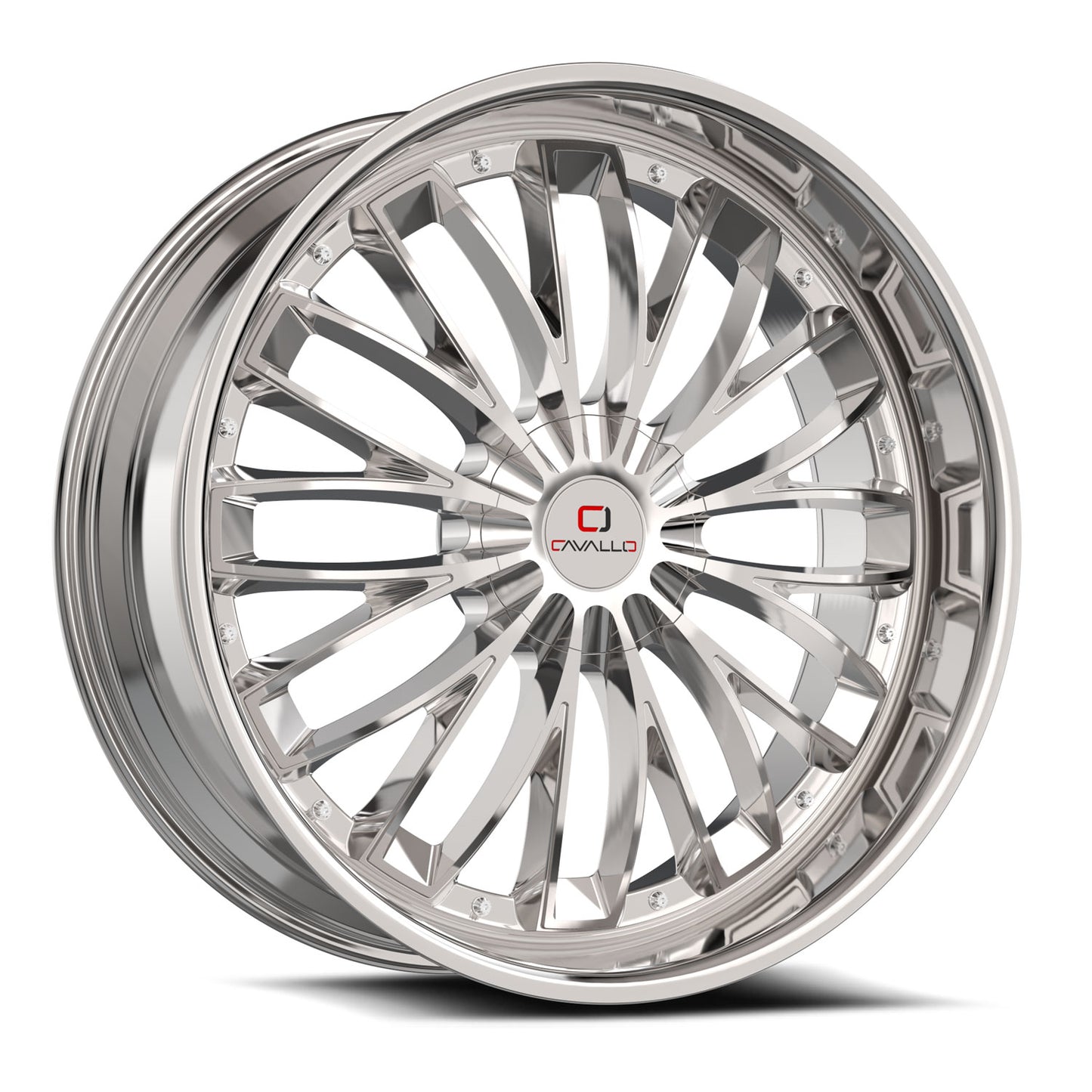 20x8.5 Cavallo CLV-42 Nano Chrome Wheel 5x110/5x4.5 (35mm)