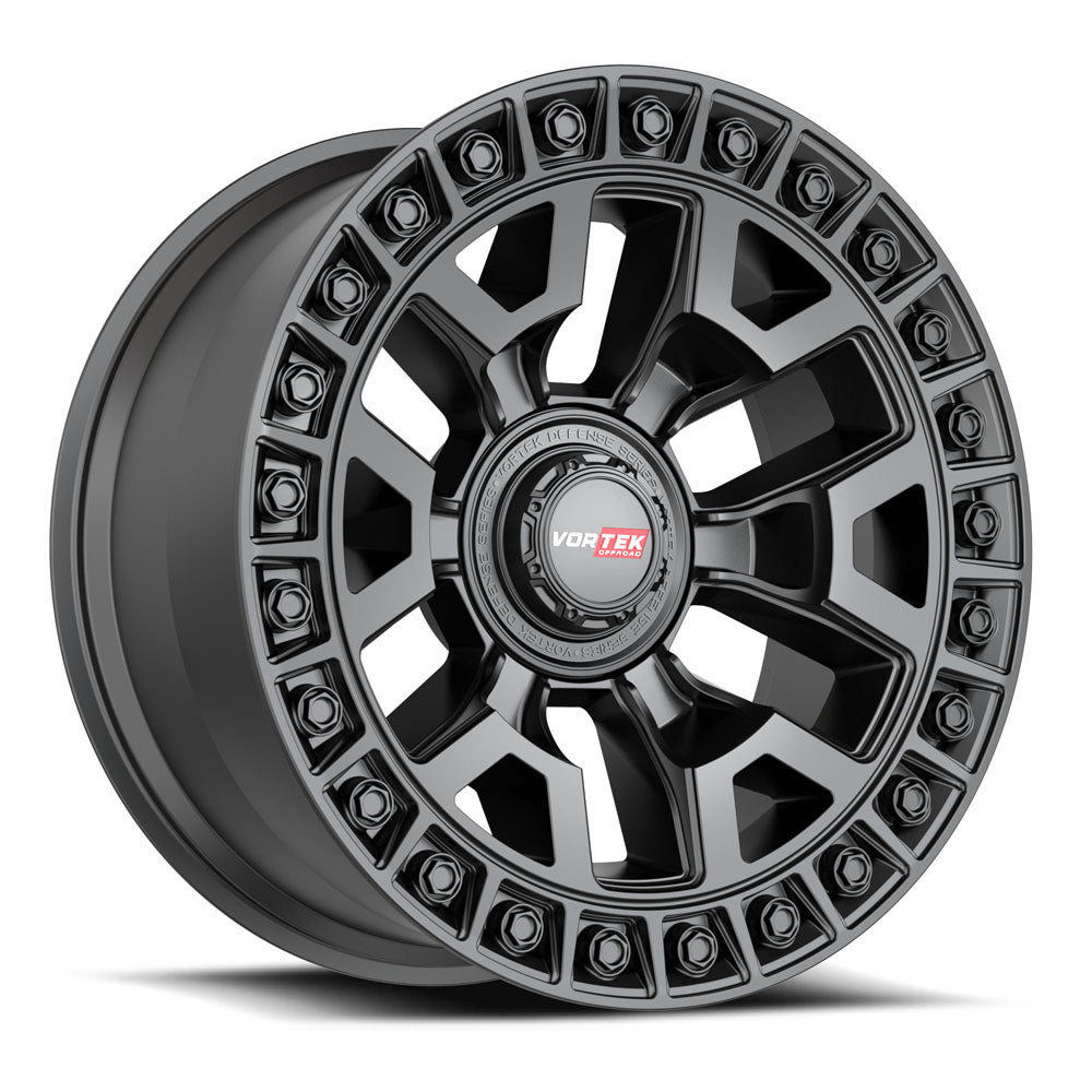 17x9 Vortek VRD-704 Matte Black Wheel 6x4.5/6x5.5 (12mm)