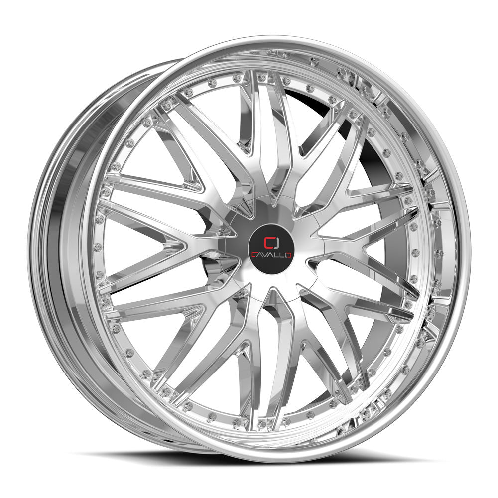 Cavallo CLV-46 22x8.5 5x114.3 5x120 +38 Cb 74.1 Nano Chrome