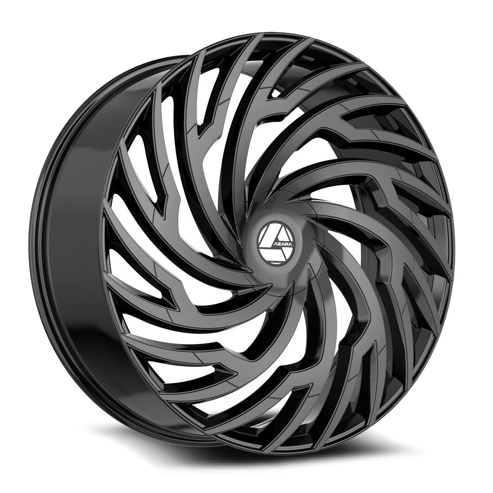 30x9.5 Azara AZA-536 Gloss Black Wheel Blank (15mm)