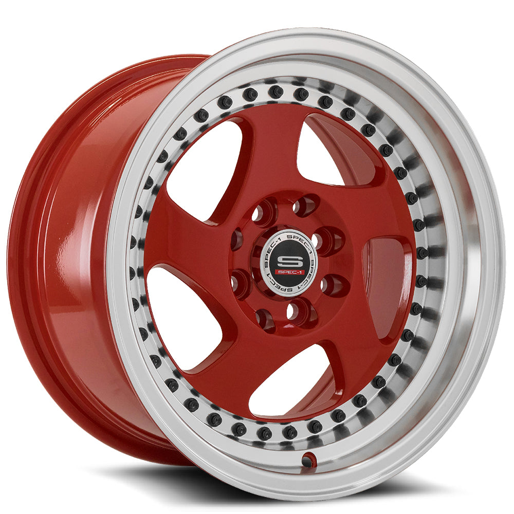 15x8 Spec-1 SPT-20 Gloss Red Wheel 4x100/4x4.5 (20mm)