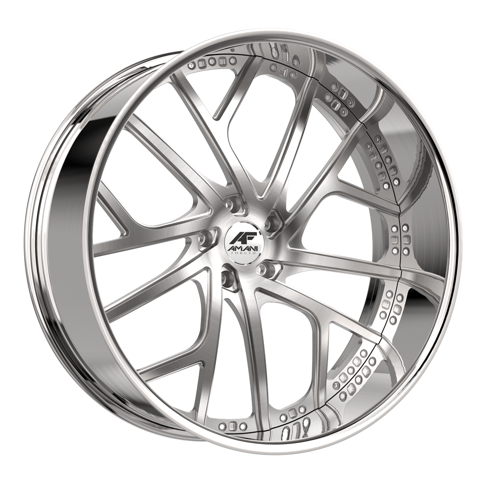 Amani Forged Verge 26x9 5x127 +1 Cb 78.1 Brush Center Chrome Lip Standard Cap Flat Lip 3"  Amani Forged Verge 26x10 5x127 +5 Cb 78.1 Brush Center Chrome Lip Standard Cap Flat Lip 5"