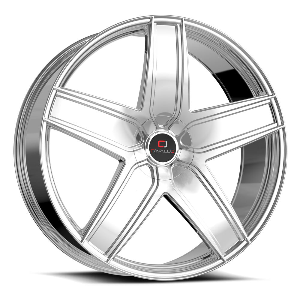 18x8 Cavallo CLV-31 Nano Chrome Wheel 5x4.5/5x120 (35mm)