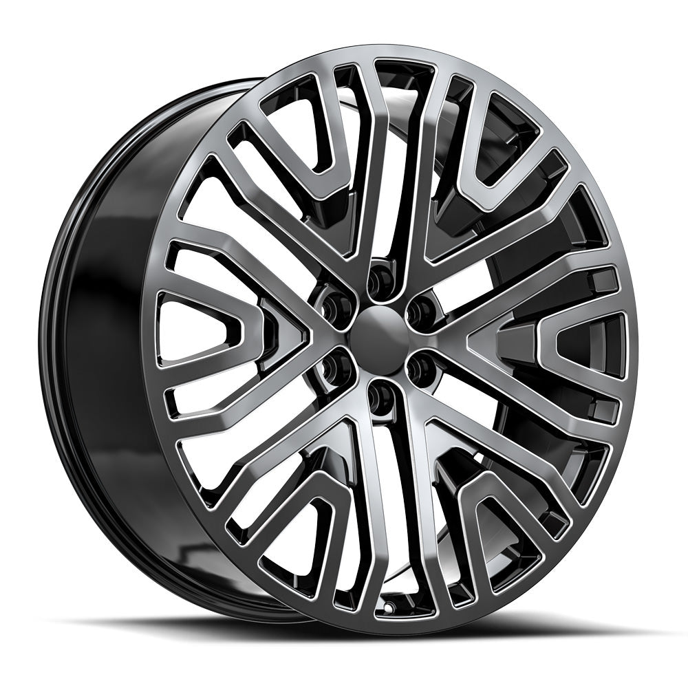 24x10 O.E. Revolution G-14 Gloss Black & Milled Wheel 6x5.5  (31mm)