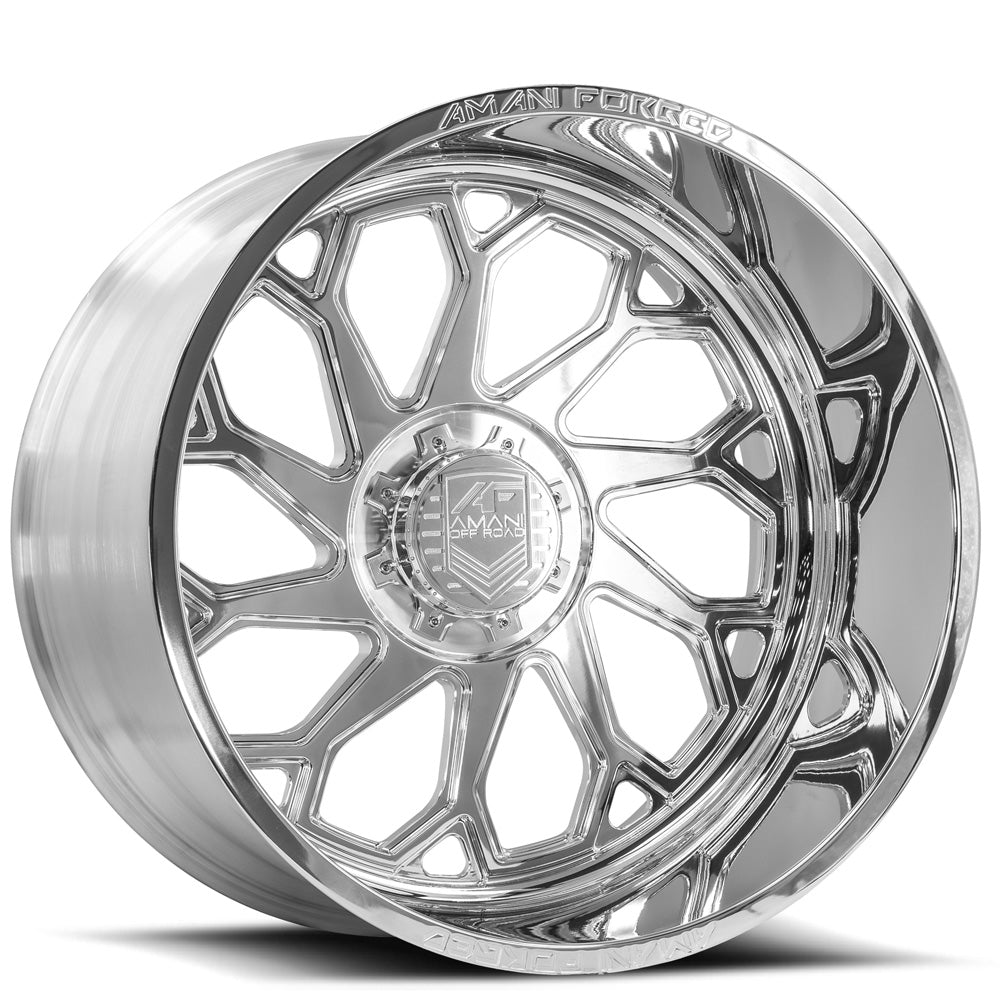 24x14 Amani Rogrosso-R Polished RIGHT DIRECTIONAL Wheel Blank (-76mm)