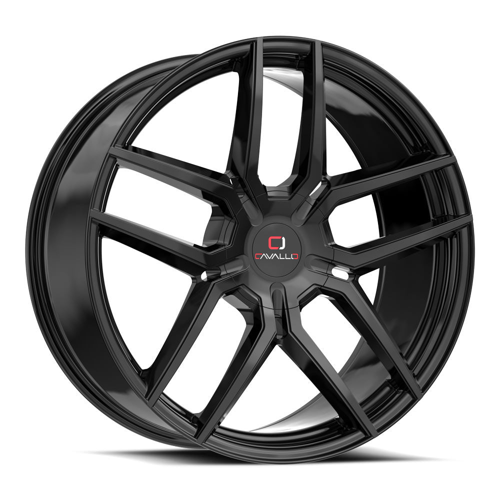 18x8 Cavallo CLV-55 Gloss Black Wheel 5x4.5/5x120 (35mm)