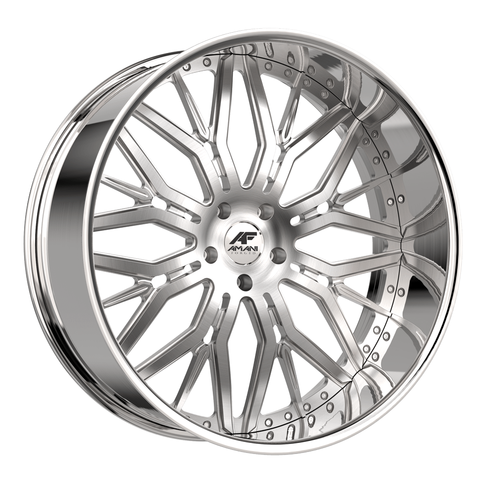 Amani Forged MAGNOLIA 26x10 5x Pocketed Blank +5 Cb 73.1 Brush Center Chrome Lip Standard Cap Round