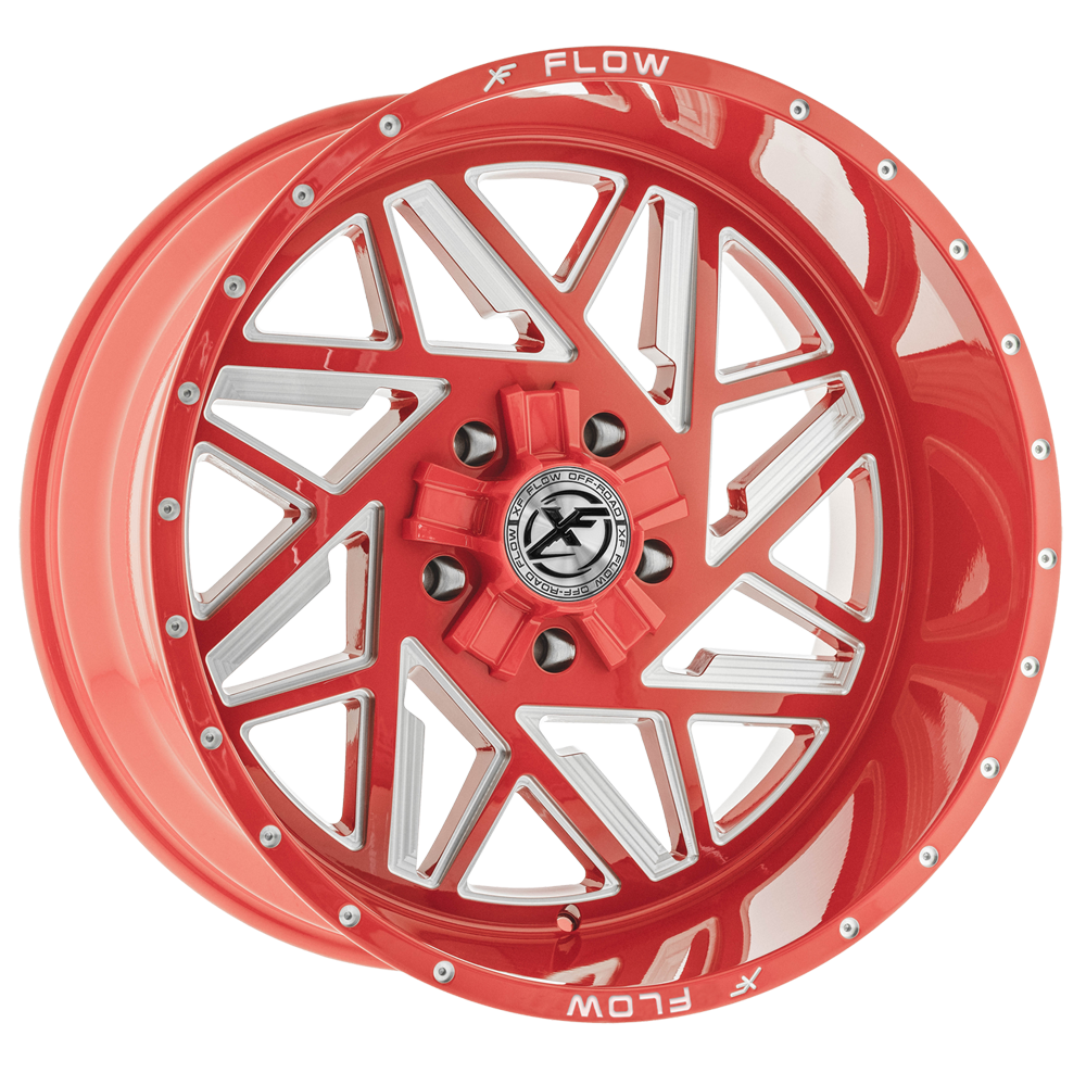 22x12 XFX Flow XFX-306 Red & Milled Wheel 5x4.5/5x5 (-44mm)