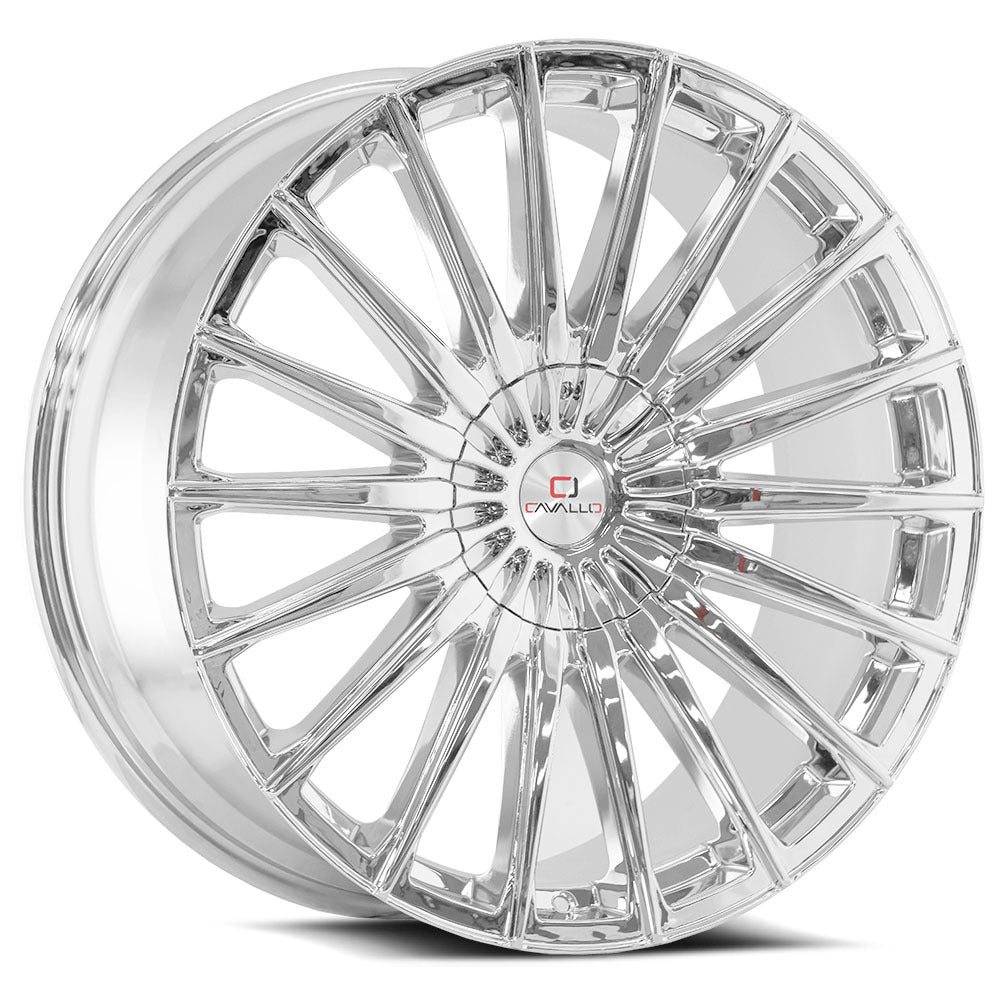 18x8 Cavallo CLV-34 Nano Chrome Wheel 5x100/5x4.5 (35mm)