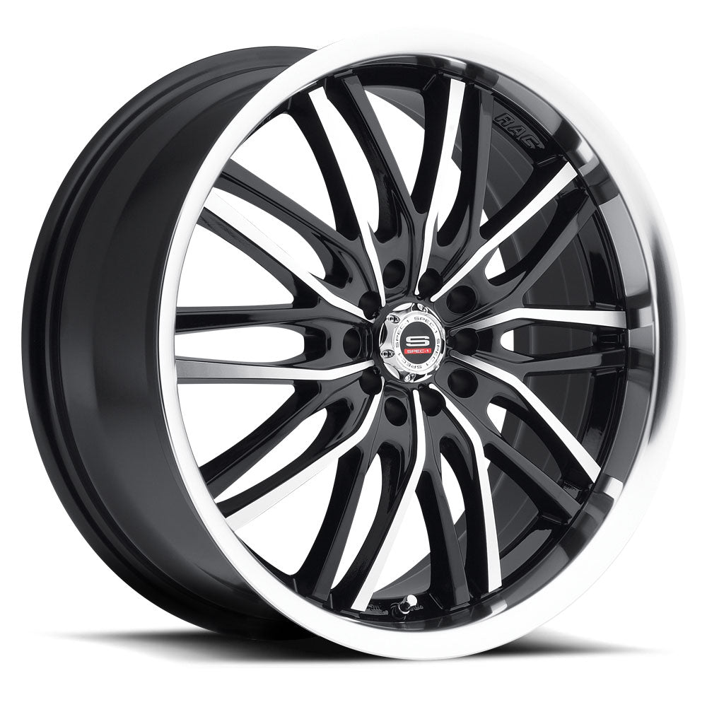 17x7.5 Spec-1 SP-16 Gloss Black & Machined Wheel 4x100/4x4.5 (42mm)