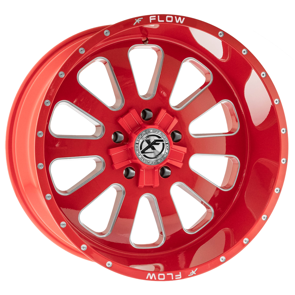 22x12 XFX Flow XFX-302 Red & Milled Wheel 5x5.5/5x150 (-44mm)