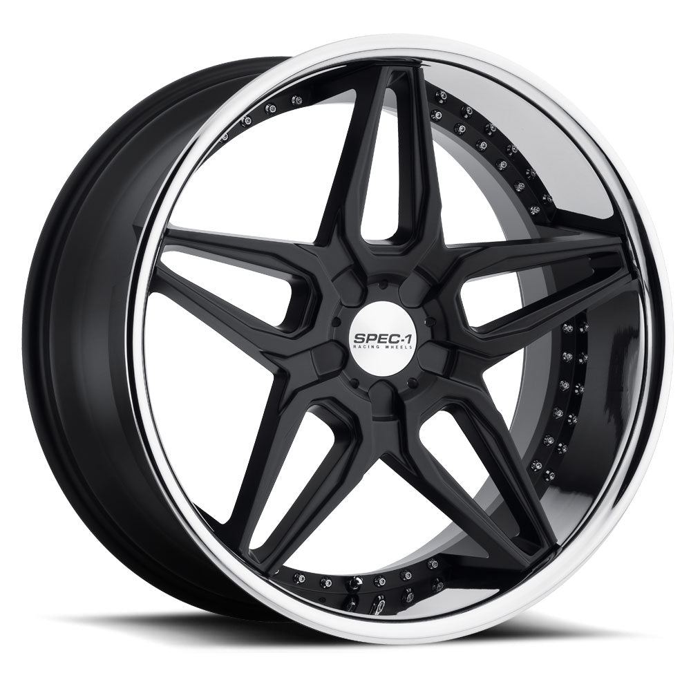 22x9 Spec-1 SSL-301 Matte Black Wheel 5x120 (15mm)