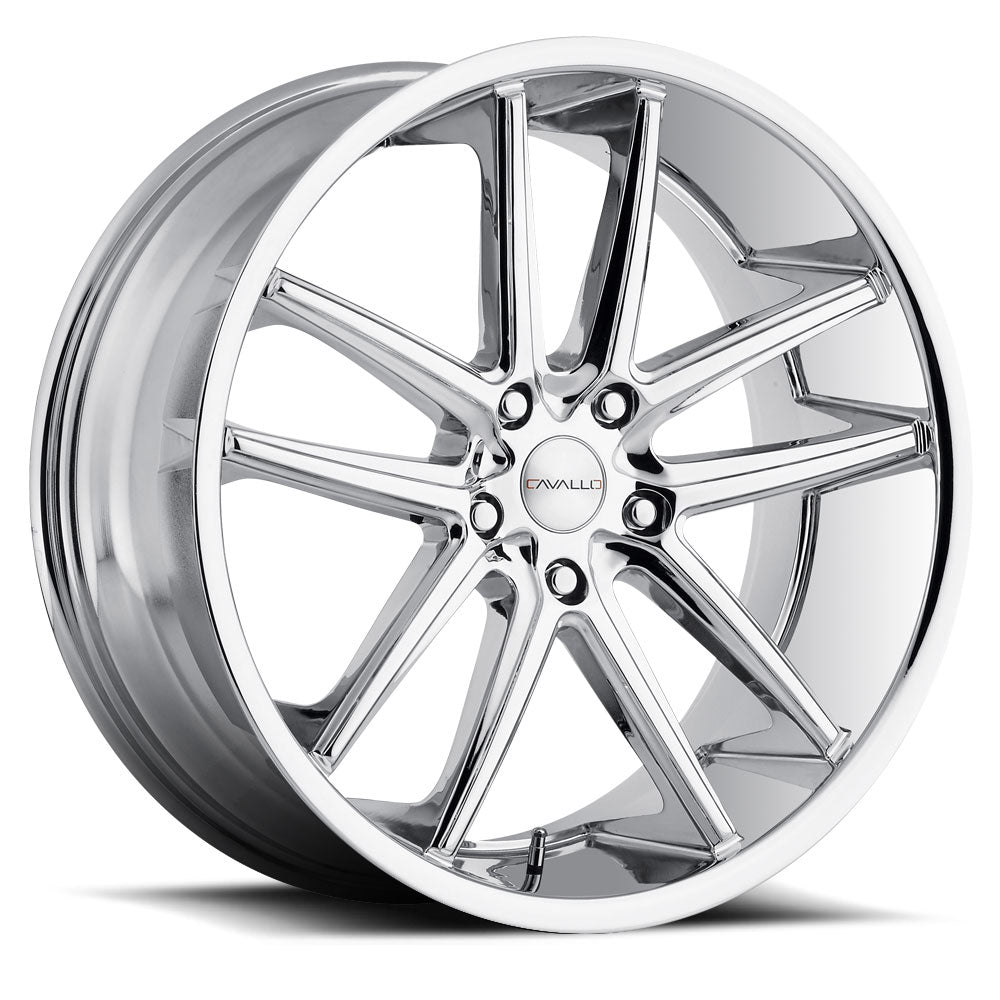 22x9 Cavallo CLV-4 Chrome Wheel 5x120 (35mm)