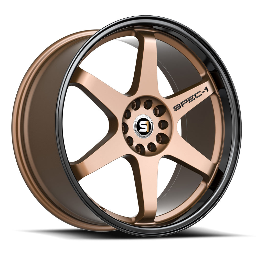 17x9 Spec-1 SPT-33 Matte Bronze & Black Lip Wheel 4/5 Lug Blank (42mm)