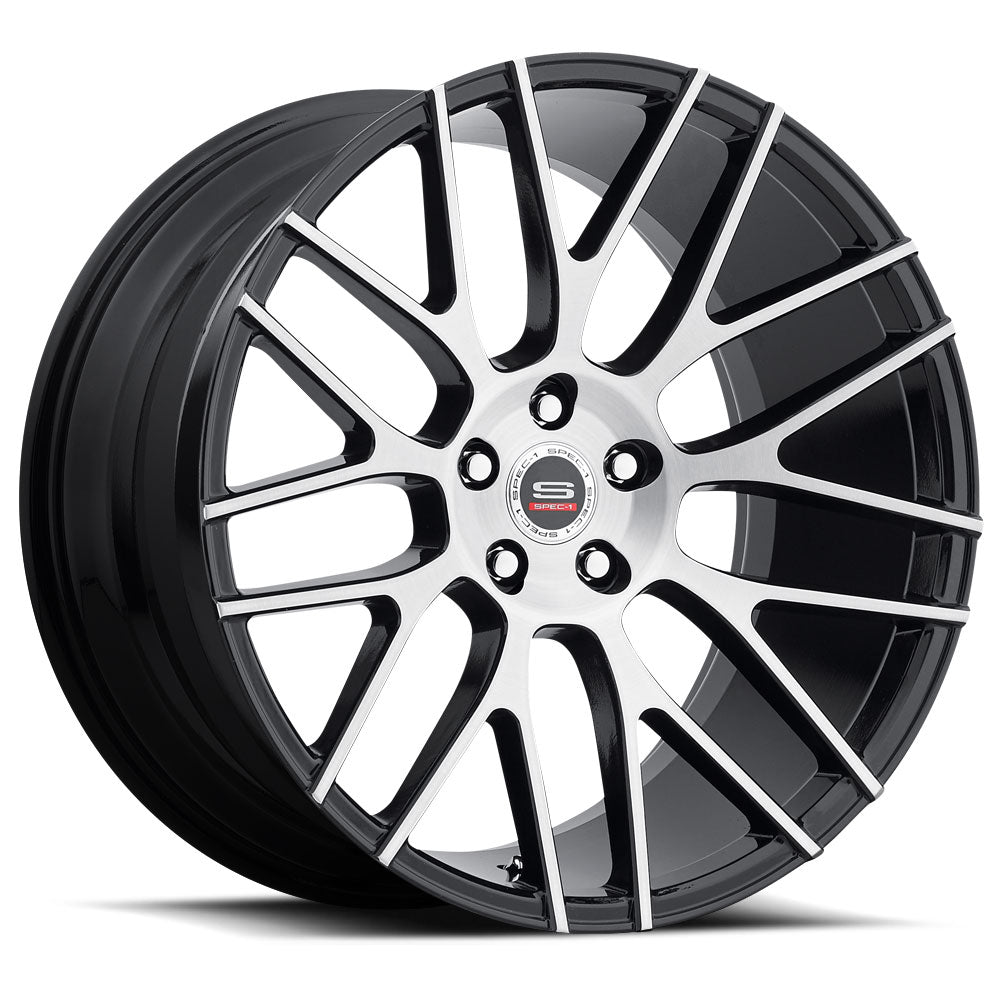 22x10.5 Spec-1 SPL-001 Gloss Black & Brushed Wheel Blank (20mm)