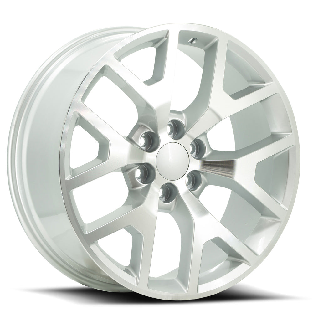 30x10 O.E. Revolution G-04 Silver Machined Wheel 6x5.5 (31mm)