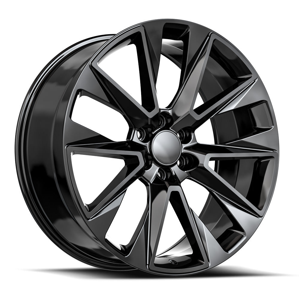 22x9 O.E. Revolution C-19 Gloss Black & Milled Wheel 6x5.5 (28mm)