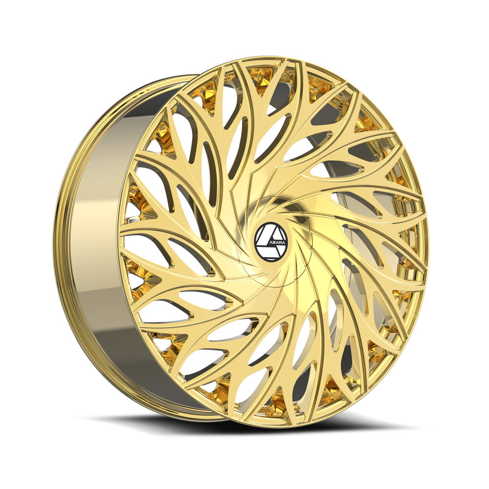 24x9 Azara AZA-525 Nano Gold Wheel 5/6 Lug Blank (15mm)