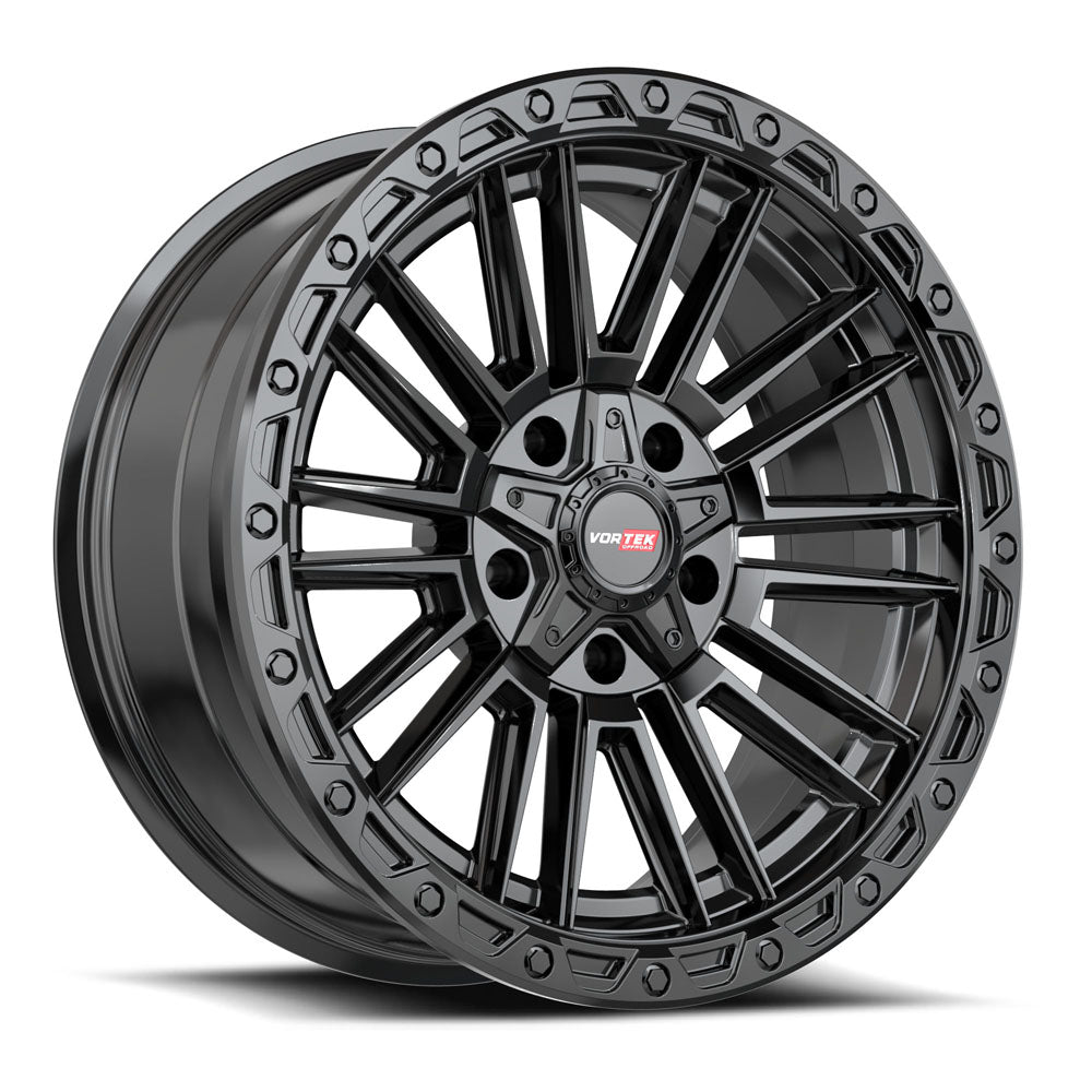 18x9 Vortek VRT-604 Satin Black Wheel 5x5/5x5.5 (-12mm)