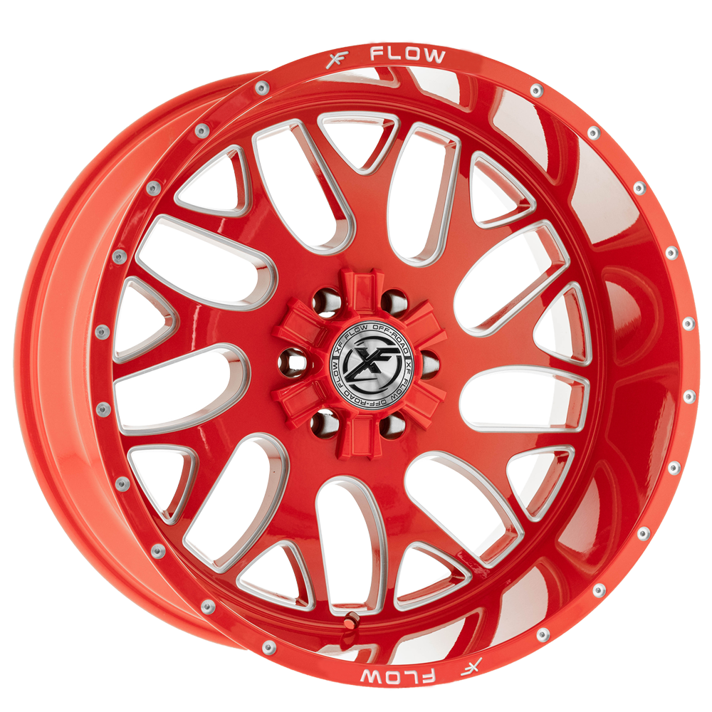 20x12 XFX Flow XFX-301 Red & Milled Wheel 8x170/8x6.5 (-44mm)