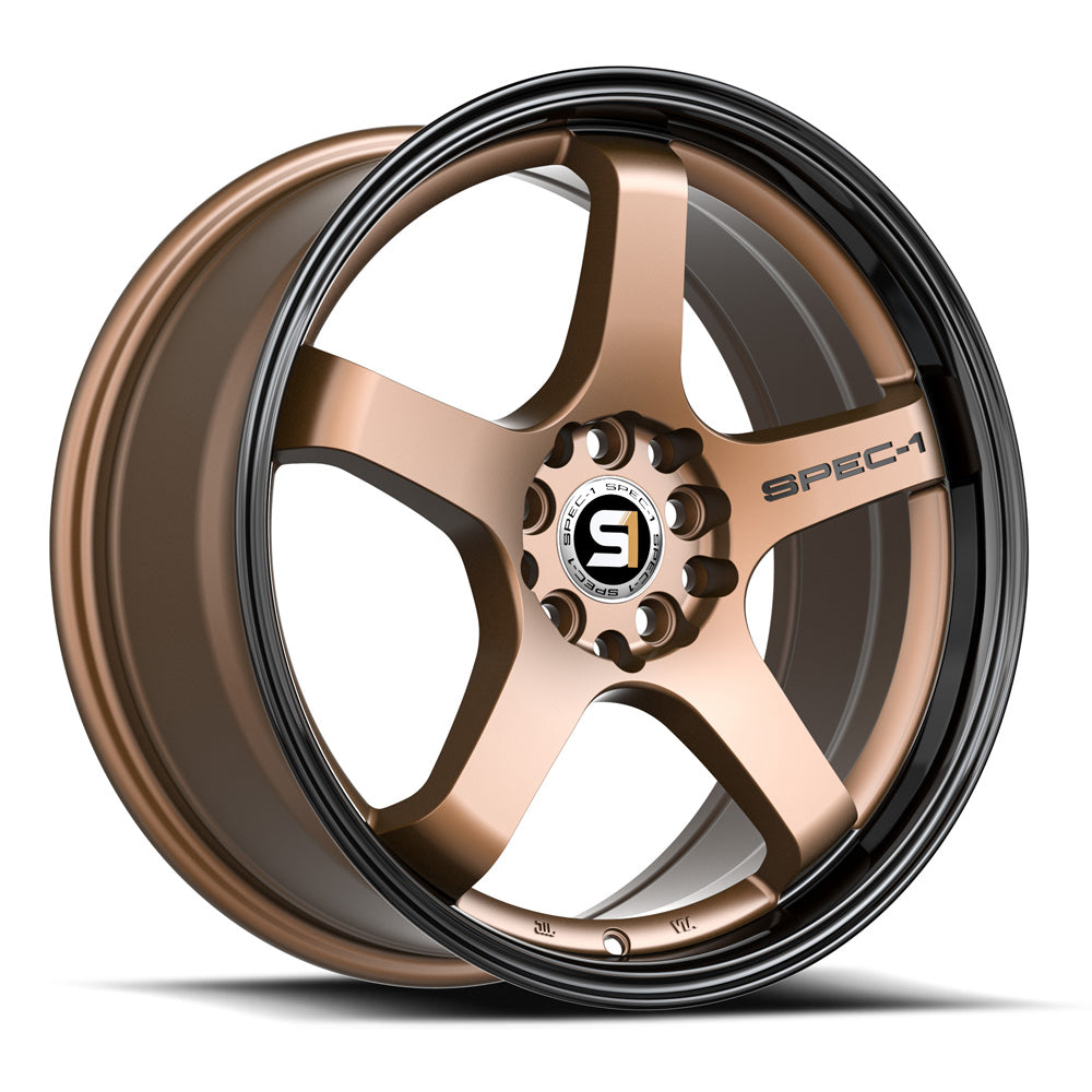 18x9.5 Spec-1 SPT-31 Matte Bronze & Black Lip Wheel Blank (22mm)