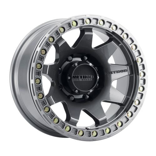 17x9 Method MR108 Gloss Titanium BEADLOCK Wheel 8x6.5 (-44mm)