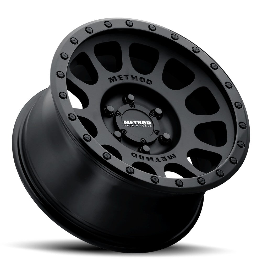 18x9 Method Race Wheels MR305 NV Matte Black - Gloss Black Lip Wheel 5x5 (-12mm)