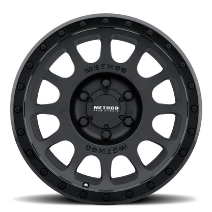 18x9 Method Race Wheels MR305 NV Matte Black - Gloss Black Lip Wheel 5x5 (-12mm)