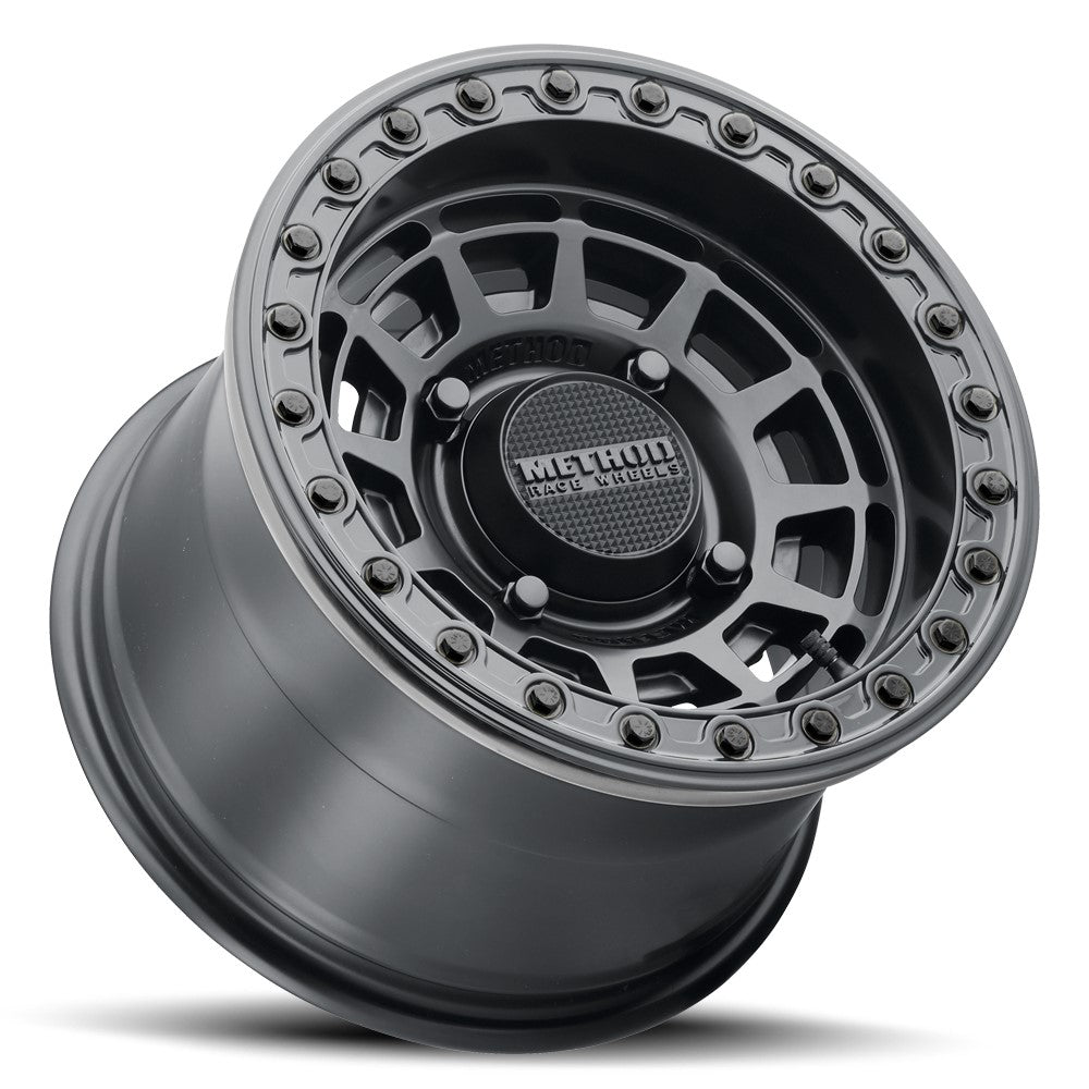 15x10 Method MR415 UTV BEADLOCK Matte Black W/ Gloss Ring Wheel 4x137 (25mm)