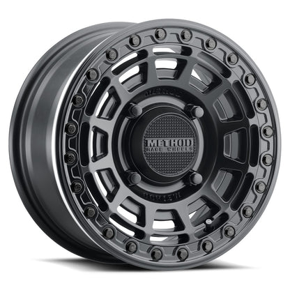 15x7 Method MR415 UTV BEADLOCK Matte Black W/ Gloss Ring Wheel 4x156 (38mm)