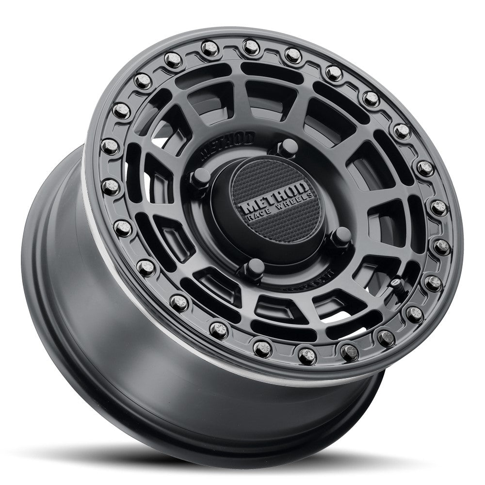15x7 Method MR415 UTV BEADLOCK Matte Black W/ Gloss Ring Wheel 4x156 (38mm)