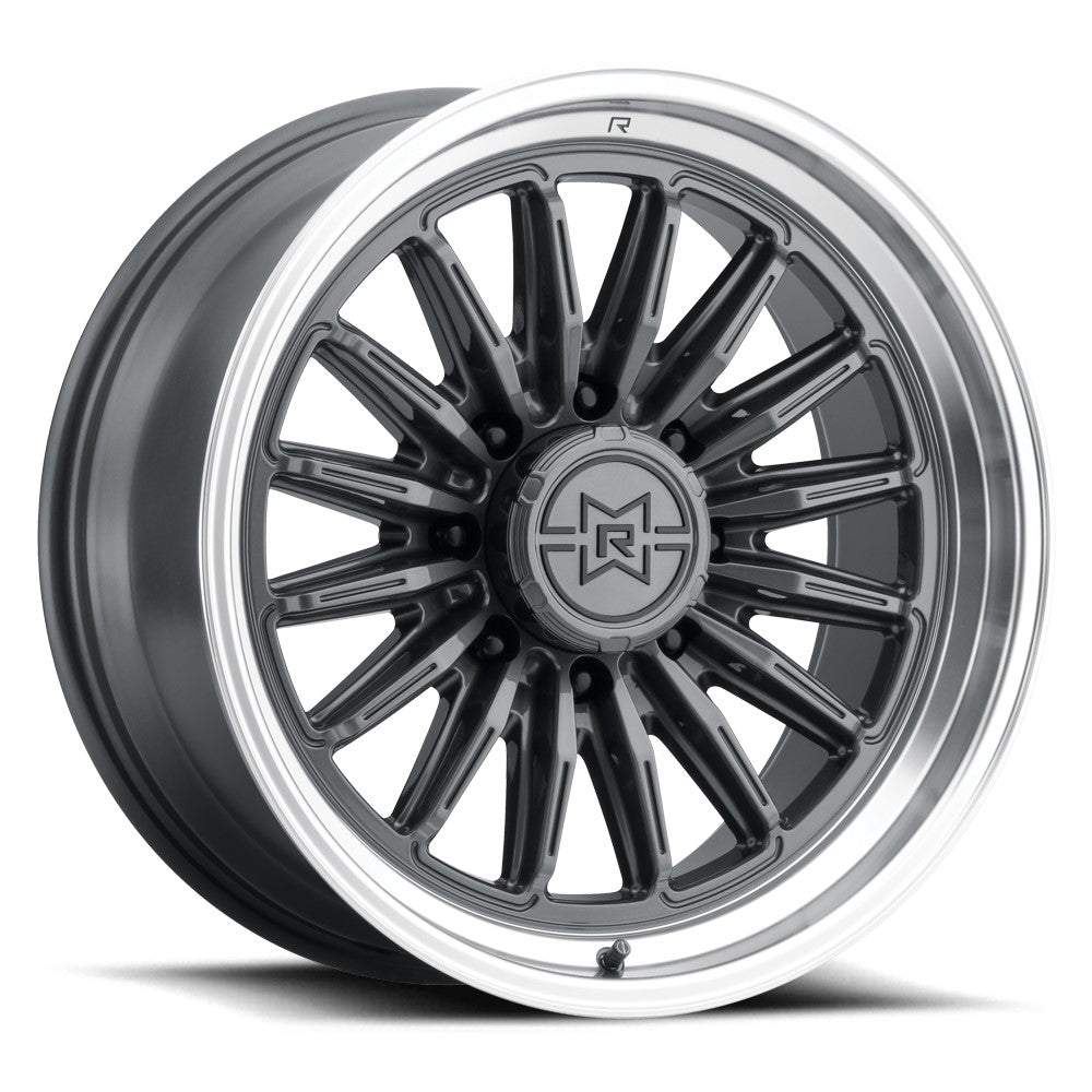 20x9 Method MR803 Raised Gloss Titanium - Machined Lip Wheel 8x6.5 (-12mm)