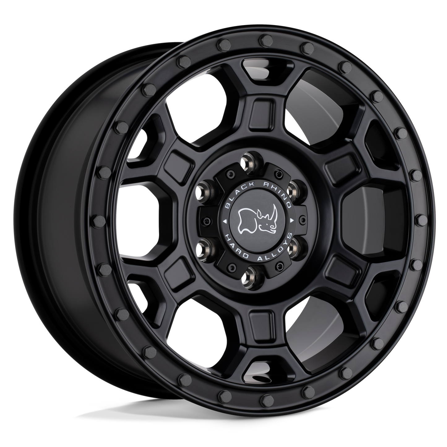 18x8 Black Rhino MIDHILL MATTE BLACK W/ GUNMETAL BOLTS Wheel 6x130 (48mm)