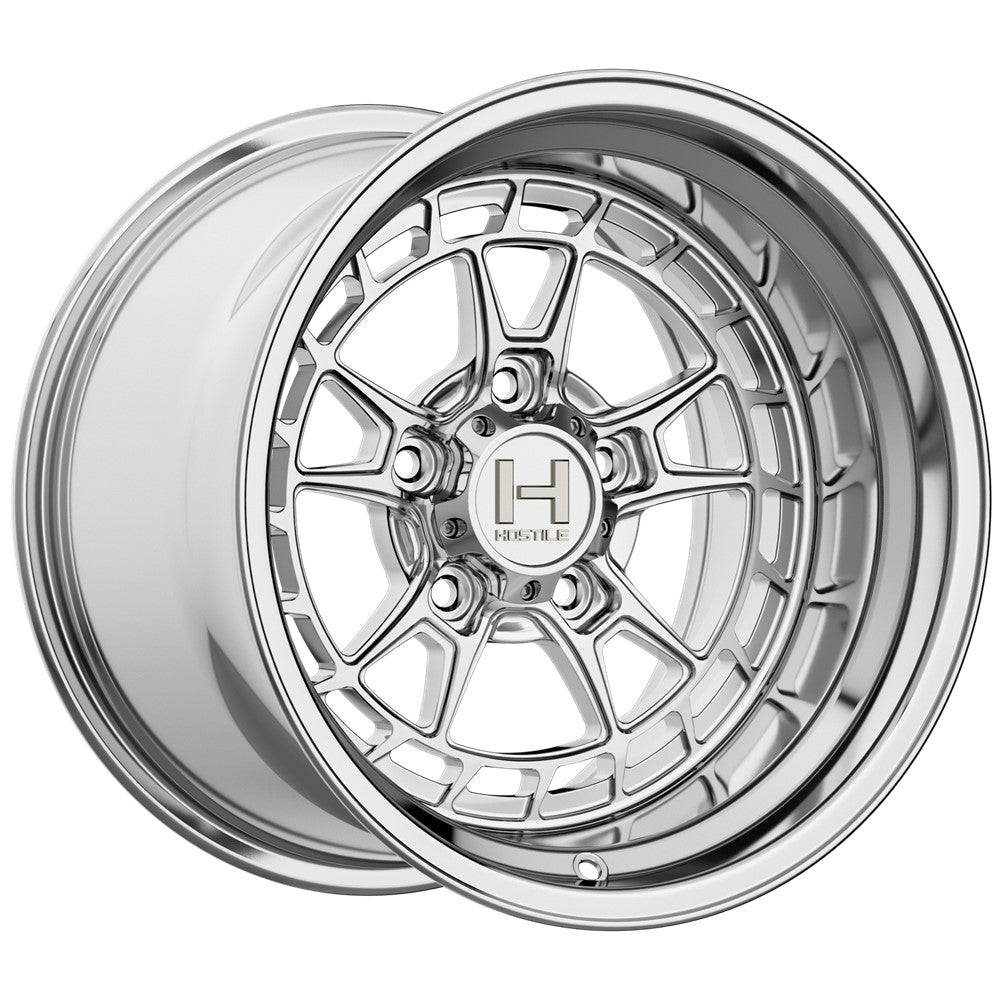 15x12 Hostile UTV HF22 Rival Polished FORGED UTV Wheel 5x4.5 (-38mm)