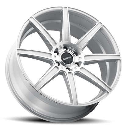 22x9.5 MKW M141 Silver Machined Wheel 6x135 (30mm)